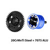 GPM Center Diff 38T 0.8 Mod & Motor Plate & Pinion Gear 15T Black for 1/16 Mini Kraton 3S
