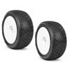 AKA AKA14139QRW 1/8 Reverb Super Soft Long Wear F/R 4.0" Tires/Wheels White (2)