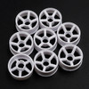 Yeah Racing WL-0184WT Plastic Narrow Rim RWD Set 8.5 x 20mm (Offset 0 +1 +1.5 +2) White for 1/28 Mini-Z