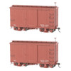 Bachmann 26501 18 ft. Boxcar - Oxide Red - Data Only (2 Per Box) On30 Scale
