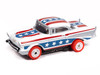 Auto World Thunderjet 1957 Chevy Bel Air Verison A (White, Red & Blue) HO Slot Car