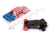Auto World Thunderjet 1964 Ford Thunderbolt Version A (White, Red & Blue) HO Slot Car