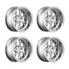 Louise R/C LNHA561 1/10 Drift Changeable 14 Spoke Matte Silver Wheels (4Pcs)