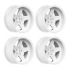 Louise R/C LNHA563 1/10 Drift Changeable 5 Spoke Gloss White Wheels Set (4Pcs)