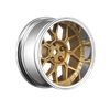 Louise R/C LNHA568T 1/10 Drift Tires w/ 14 Spoke Gold Chrome Wheels (4Pcs)