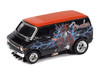 Auto World 4Gear 1973 Dodge Van Fender Version B Black & Red w/Wizard Graphics HO Slot Car
