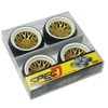 Yeah Racing WL-0088 Spec D LS Wheel Offset +6 White Gold w/Tire 4pcs 1/10 Drift