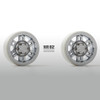 Gmade GM70265 1.9" NR02 Beadlock Wheels Chrome (2) for 1.9" Tires / 12mm Hex