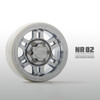Gmade GM70265 1.9" NR02 Beadlock Wheels Chrome (2) for 1.9" Tires / 12mm Hex