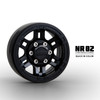 Gmade GM70264 1.9" NR02 12mm Hex Black Beadlock Wheels (2) for 1.9" Tires