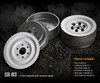 Gmade GM70186 1.9" SR03 Beadlocks Wheels Gloss White 2pcs for 1.9 Inch Tires