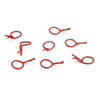Dynamite Bent Body Clips Red 8pcs DYN5551