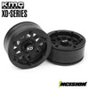 Incision IRC00250 KMC 1.9 XD229 Black Plastic Beadlock Wheel Set (2)