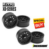 Incision IRC00250 KMC 1.9 XD229 Black Plastic Beadlock Wheel Set Front / Rear (4)