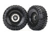 Traxxas 8174 Tires & Alum Black Chrome Beadlock Wheels Assembled (2) : TRX-4