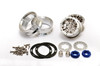HoBao 230117S CNC Aluminum 1.9″ Beadlock Ring 6 Spoke Wheels (2) Silver