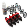 Yeah Racing DBB-2050RD QUTUS 50mm Damper Shock (4) : 1/10 Touring M-Chassis Car Red