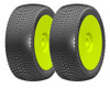 GRP GBY03A 1:8 Buggy CUBIC A Soft Mounted Tires w/ Yellow Wheel (2) : F/R