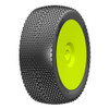 GRP GBY03B 1:8 Buggy CUBIC B Medium Mounted Tires w/ Yellow Wheel (2) : F/R