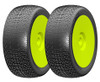 GRP GBY08X 1:8 Buggy CONTACT X ExtraSoft Mounted Tires w/ Yellow Wheel (2) : F/R