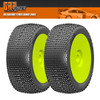 GRP GBY11X 1:8 Buggy PLUS X ExtraSoft Mounted Tires w/ Yellow Wheel (2) : F/R