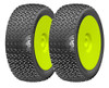 GRP GBY12B 1:8 Buggy CAYMAN B Medium Mounted Tires w/ Yellow Wheel (2) : F/R
