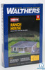 Walthers 933-3838 Brick Ranch House Kit - 3-1/16 x 2-9/32 x 1-1/4" : N Scale