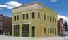 Walthers 933-4022 Two-Bay Fire Station Kit - 8 x 4-7/8 x 5-1/2" : HO Scale