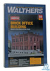 Walthers 933-4050 Brick Office Building Kit - 7-11/16 x 5-1/4 x 5" : HO Scale
