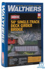 Walthers 933-4506 50' Single-Track Railroad Deck Girder Bridge Kit : HO Scale