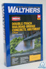 Walthers  933-4553 Double-Track Railroad Bridge Concrete Abutment (2) Kit : HO Scale