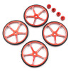 Yeah Racing YT-0142RD Aluminum Set Up Wheels :1:10 M Chassis Red