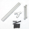 STRC CNC Machined Alum. Front & Rear Upper Suspension Link Kit Silver : SCX10