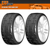 GRP GTJ01-R1 1:8 GT T01 REVO R1 Rain Belted Tire w/ White Wheel (2)