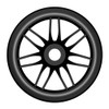 GRP GTX02-R1 1:8 GT T02 SLICK R1 Rain Belted Tire w/ Black Wheel (2)