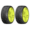 GRP GTY01-R1 1:8 GT T01 REVO R1 Rain Belted Tire w/ Yellow Wheel (2)