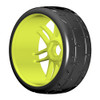 GRP GTY01-R1 1:8 GT T01 REVO R1 Rain Belted Tire w/ Yellow Wheel (2)