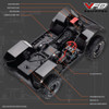 Vanquish VPS09006 VS4-10 1/10 Ultra Black Anodized Off-Road Origin Halfcab Kit