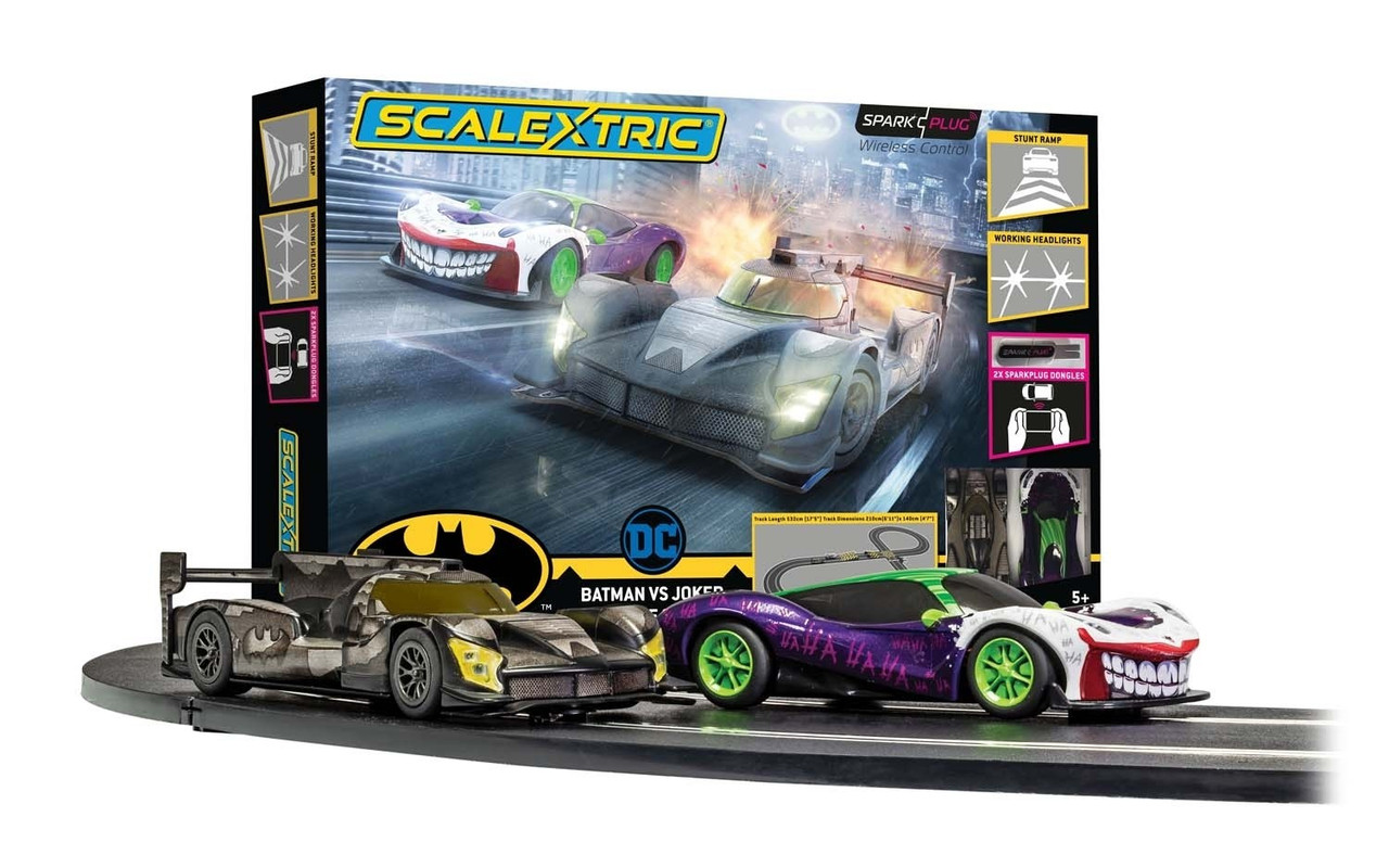 Scalextric C1415 Spark Plug - Batman vs Joker 1/32 Slot Car Set