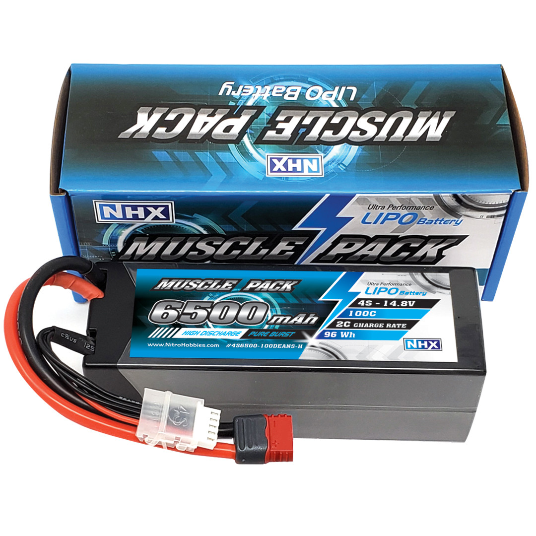 NHX Muscle Pack 4S 14.8V 6500mAh 100C Hard Case Lipo Battery w