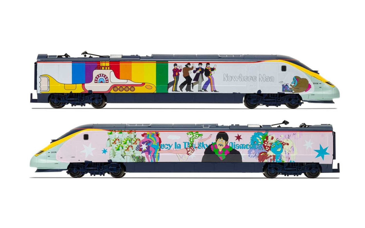 Hornby R1253 The Beatles Yellow Submarine Eurostar Train Set OO Scale