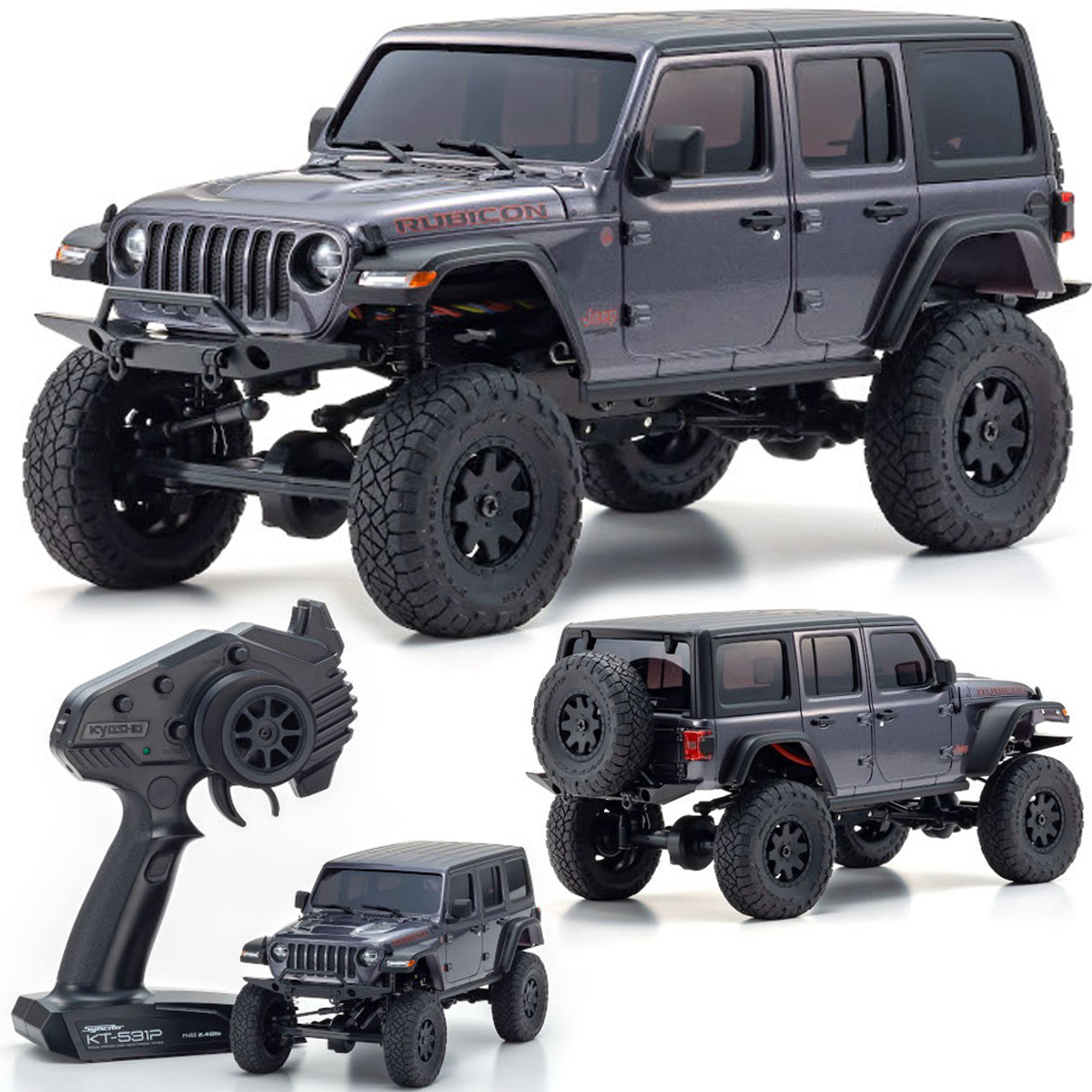 Kyosho 32521GM Mini-Z 4X4 Jeep Wrangler Unlimited Rubicon Granite