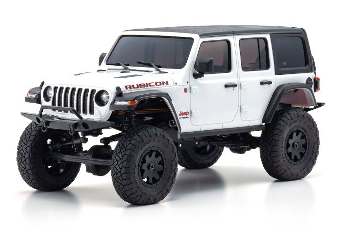 Jeep Rubicon ホワイトミニカー LEDライト付き Kyosho 32521W Mini-Z 4X4 Jeep Wrangler Unlimited Rubicon Bright