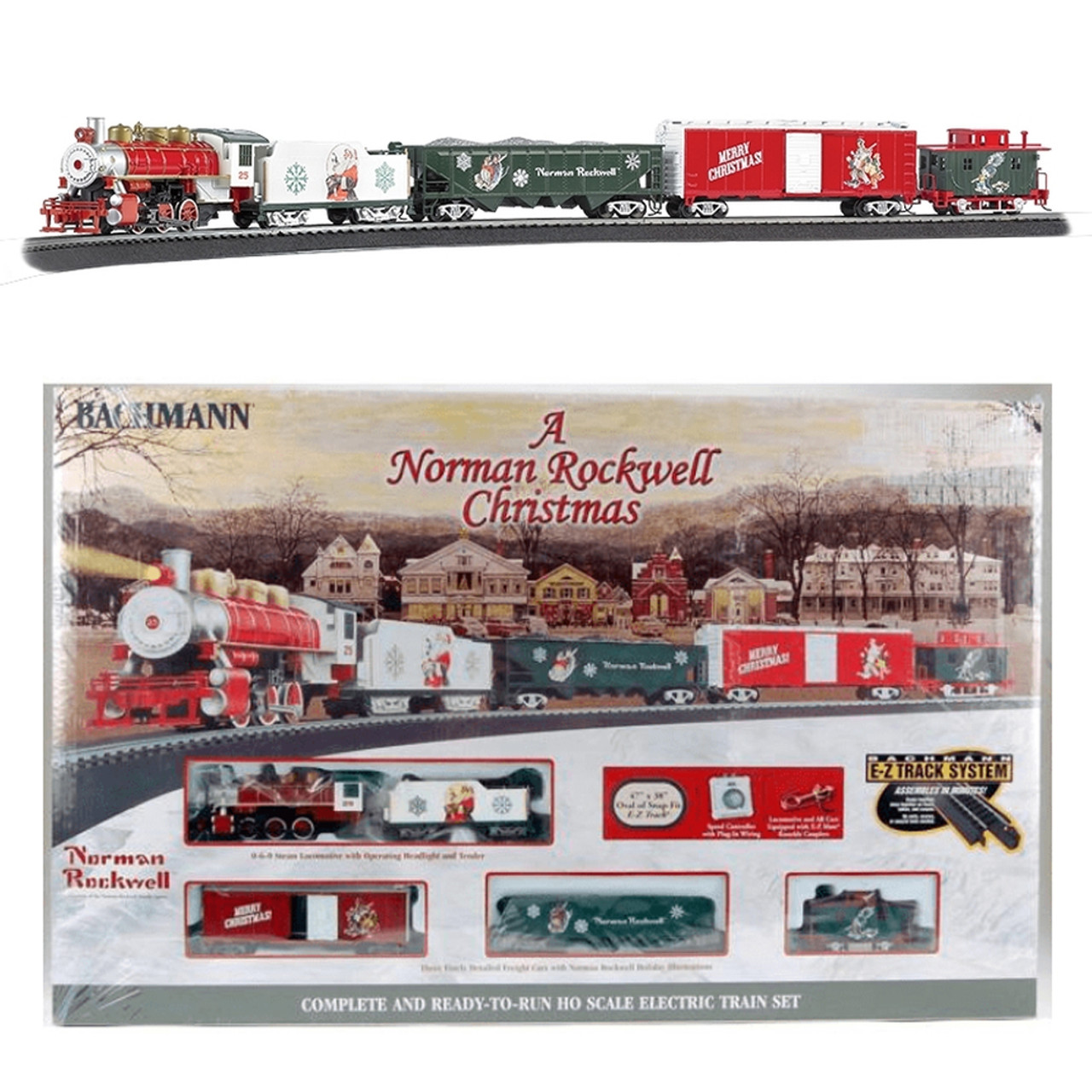 Bachmann Trains A Norman Rockwell Christmas Ready to Run Electric Train Set 