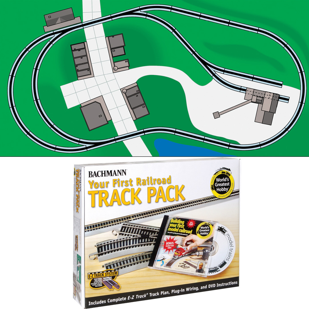 Bachmann 44596 EZ Track Nickel Silver First Railroad Track Pack HO