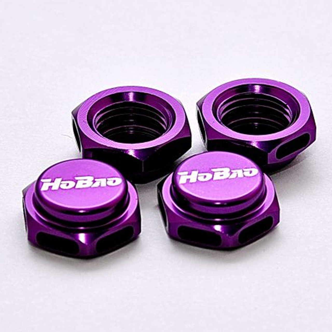 ぷちゃんページ♬.*゜ HoBao HB87230P Cap Wheel Nut 17mm Purple (4Pcs) - Nitro Hobbies