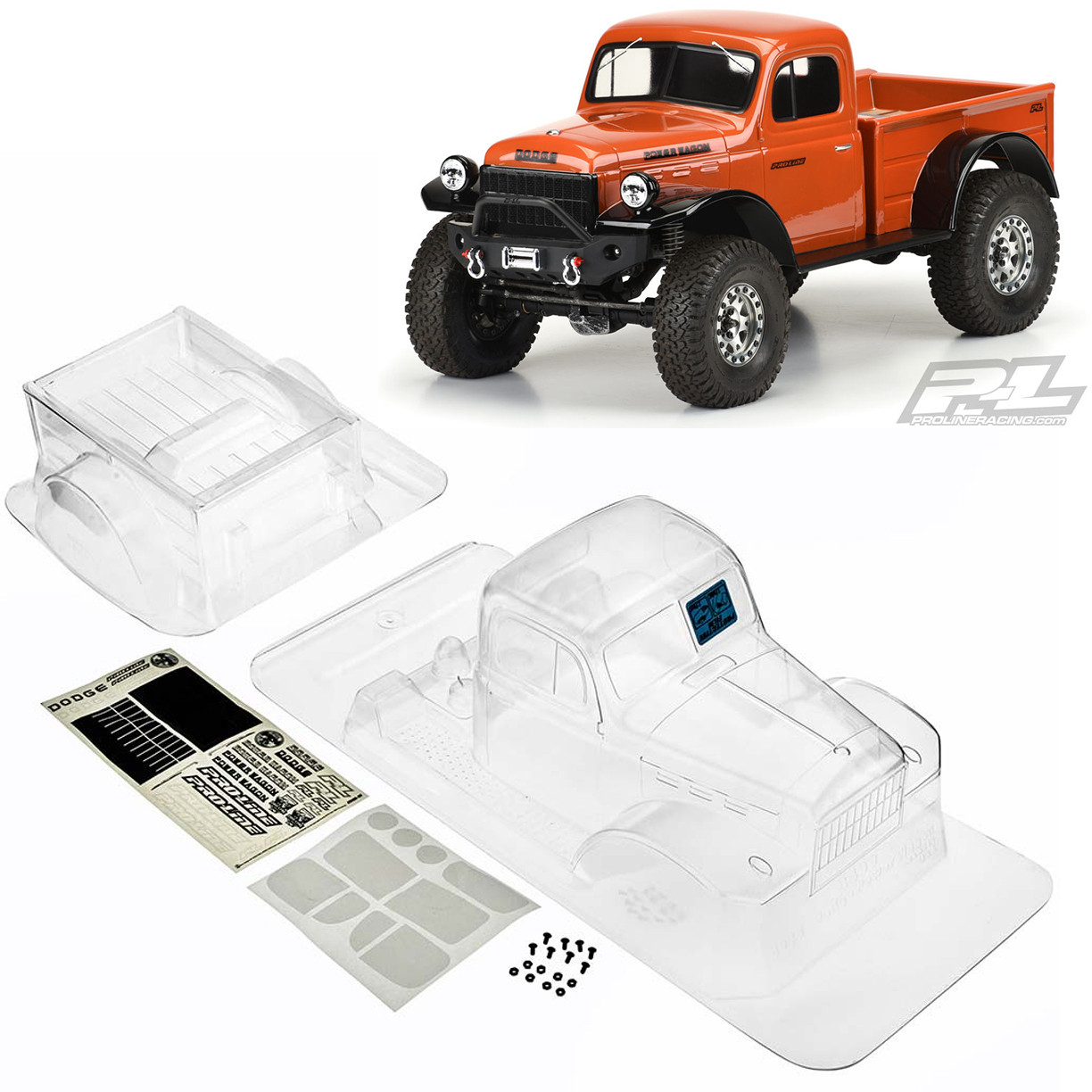 Pro-Line 1946 Dodge Power Wagon Clear Body 12.3