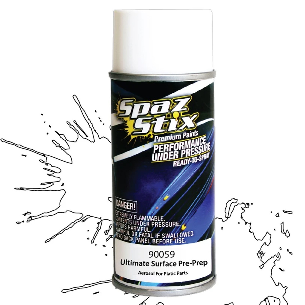 Spaz Stix Ultimate Surface Pre-Prep for Plastic Parts Aerosol Spray Paint  3.5 oz Can - Nitro Hobbies