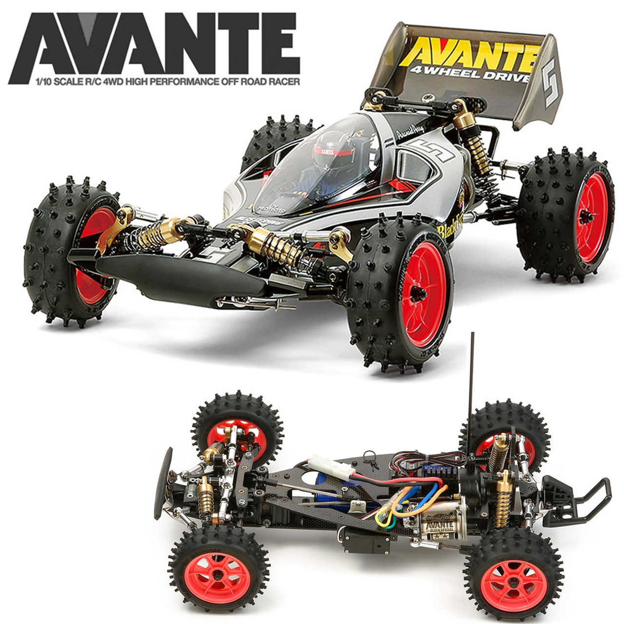 Tamiya Mini 4wd Super Avante Black Special W/carbon Reinforced Wheel V