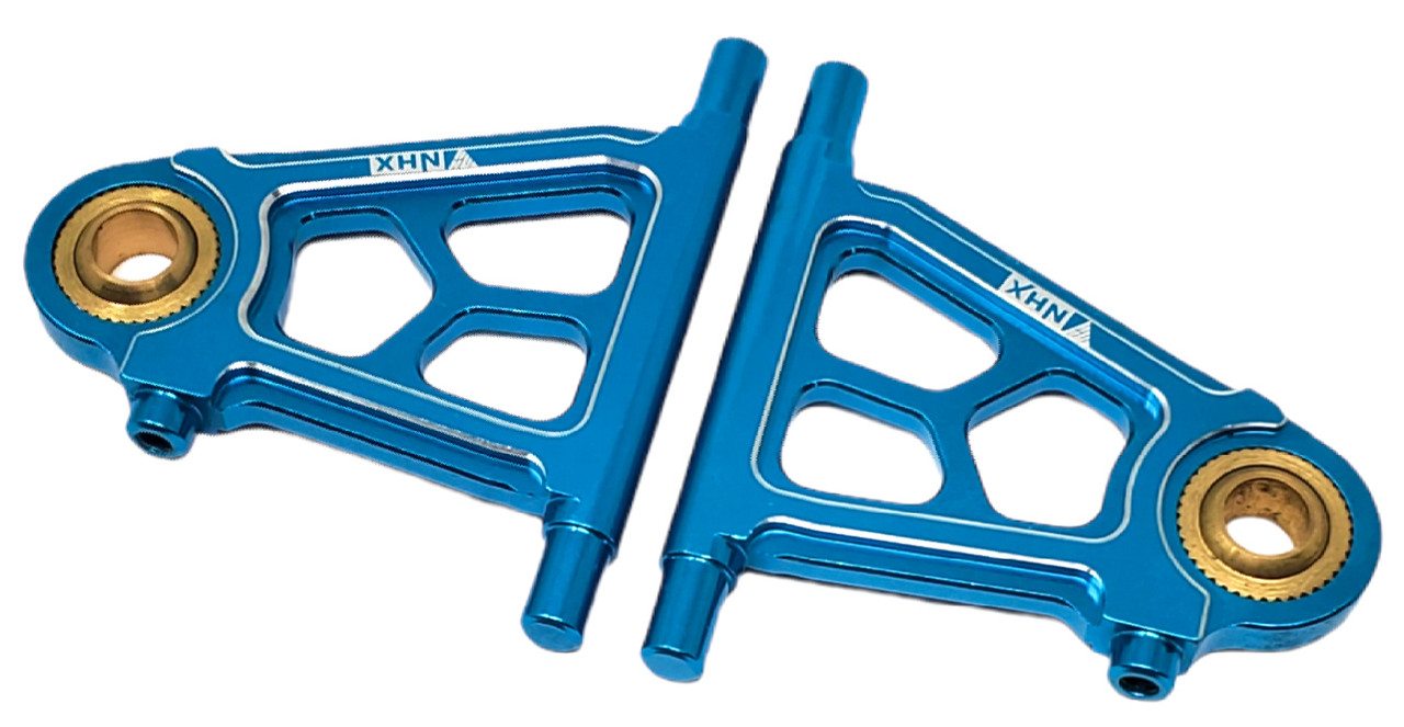 NHX Aluminum Front Lower Arm Set Blue : Tamiya TT02 - Nitro